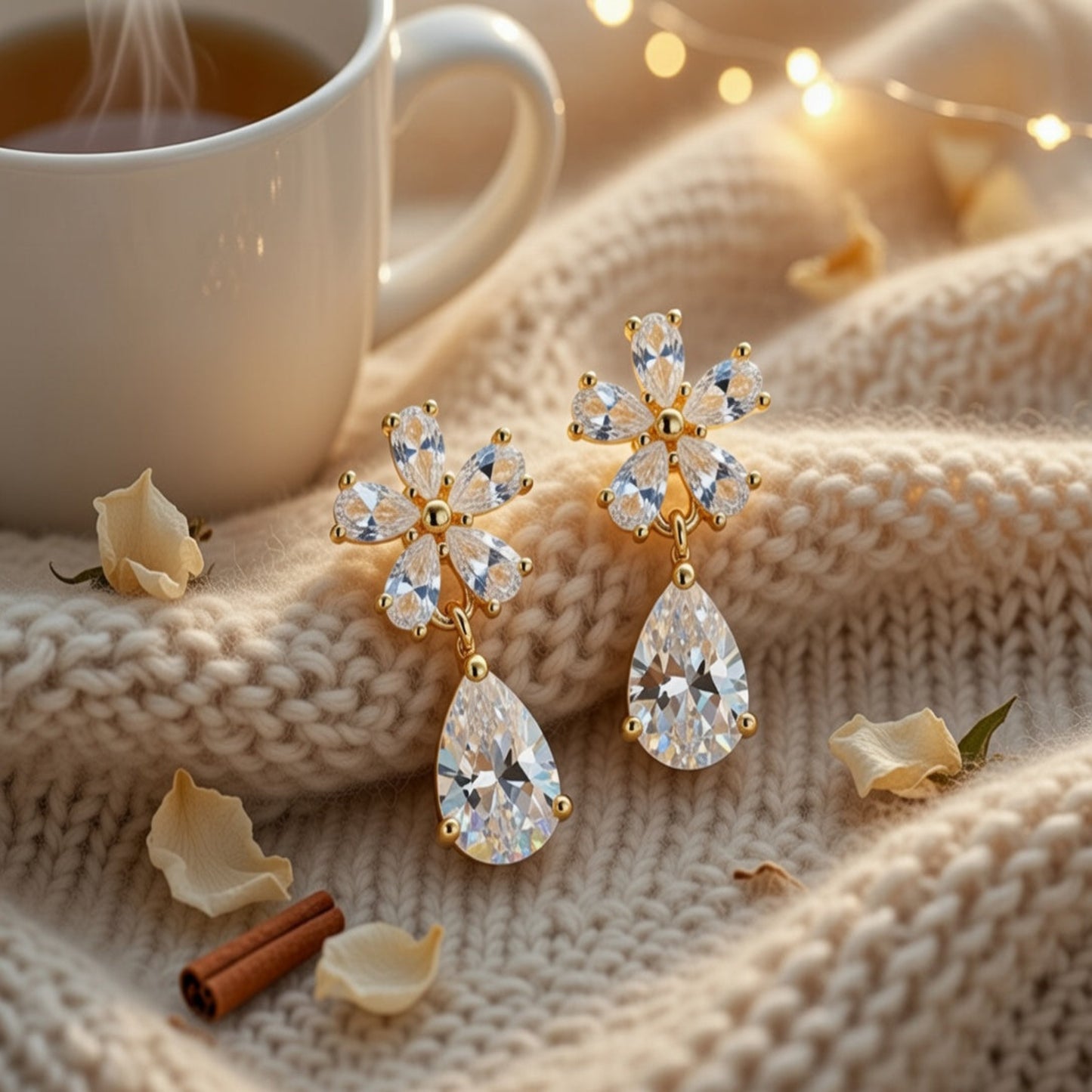 The "Crystal Bloom" Diamond Drops