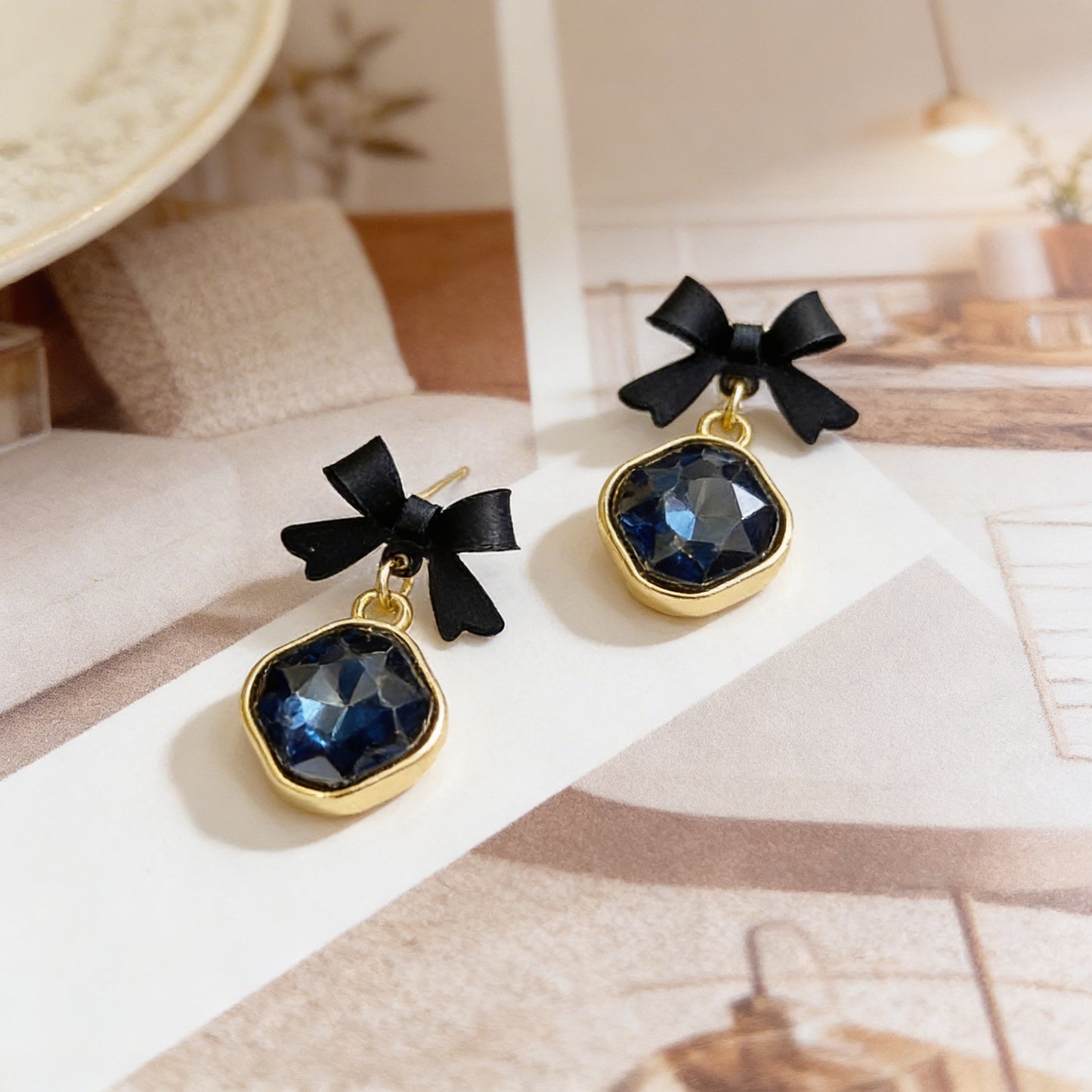 The "Midnight Coquette" Crystal Bows