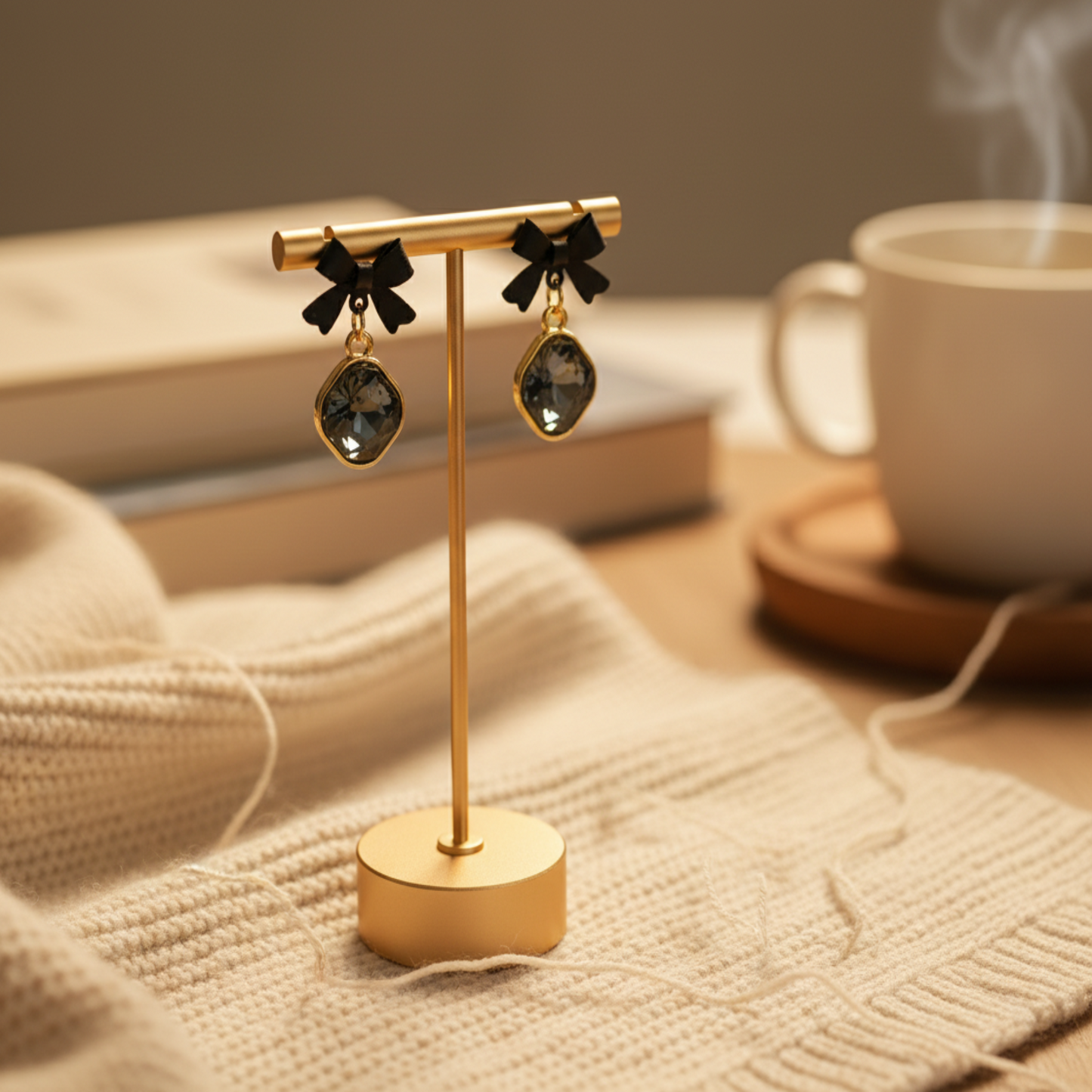 The "Midnight Coquette" Crystal Bows