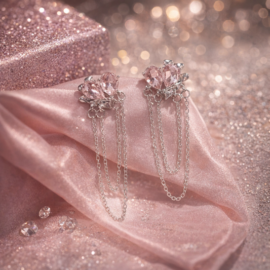 The "Pink Pulse" Chain Heart Drops