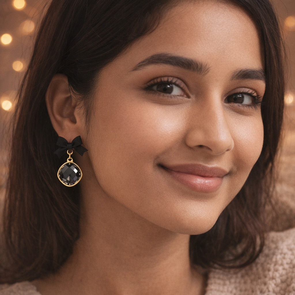 The "Midnight Coquette" Crystal Bows